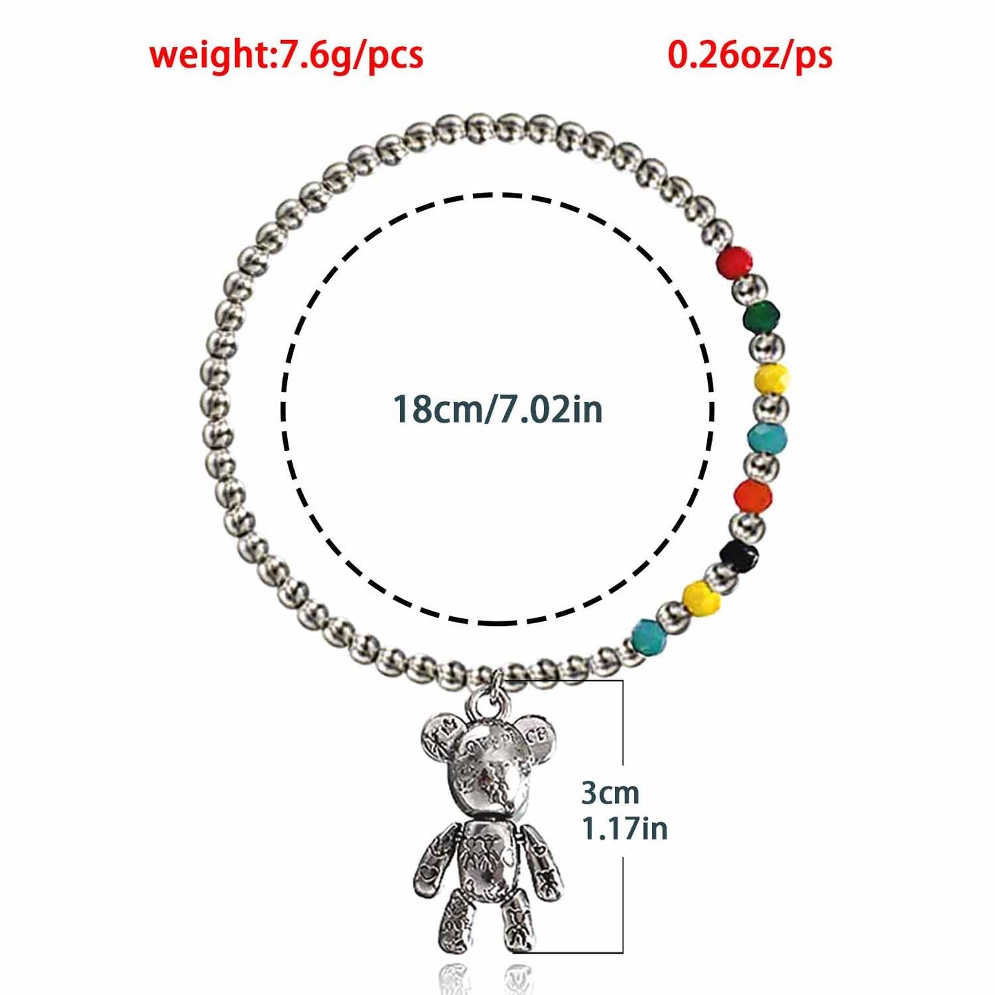 Explosive product hollow heart smiley face beaded necklace bracelet female niche high-end necklace light luxury jewelry