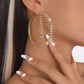 E1658 Jewelry Claw Chain Full Diamond Temperament Fashion Earring Personality Exaggerated Dinner Party Earrings