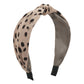 F5122 French retro knotted wave-dot leopard print headband fabric wide-brimmed net red simple contrast color sweet headband female