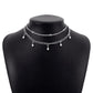 N1632 Simple and creative multi-layer necklace claw chain water drop tassel necklace sweet cool niche necklace