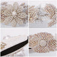 F3223 Exaggerated temperament hair accessories retro imitation crystal diamond head hoop geometric flower creative wide-brimmed head hoop