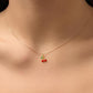 Sweet and simple dripping oil small cherry pendant necklace versatile metal chain clavicle necklace choker