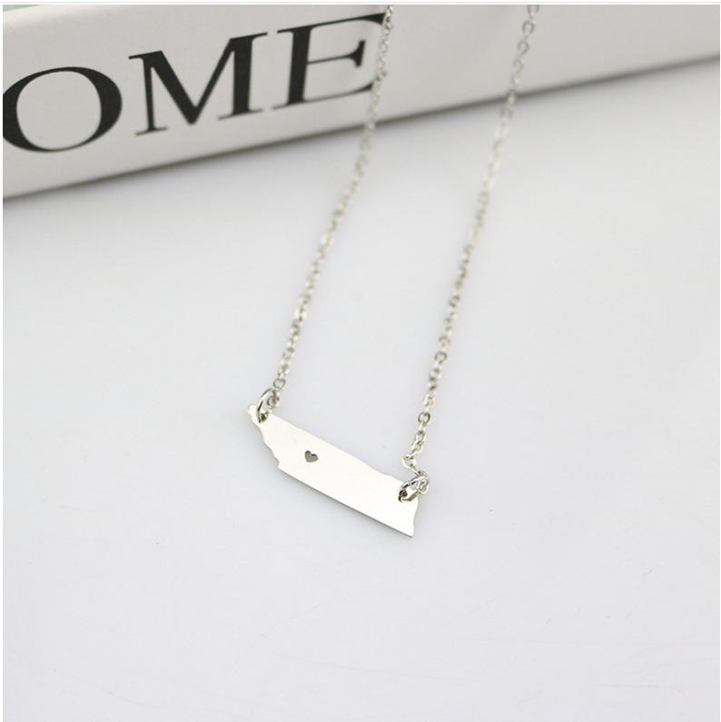 Explosive Jewelry Tennessee Tennessee Map Necklace Pendant