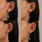 ins pearl tassel earrings women's French light luxury personality star bow earrings earrings earrings temperament earrings