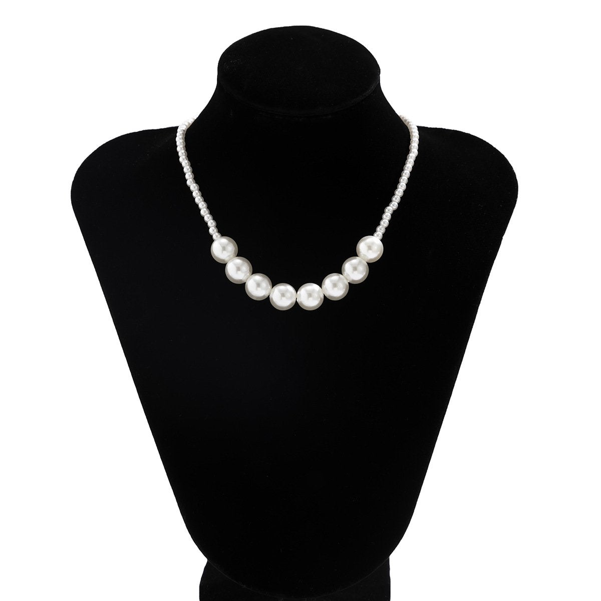 Jewelry Versatile Geometric Single Layer Necklace Simple Temperament Stacked Imitation Pearl Clavicle Necklace Female