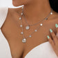 Jewelry Simple Metal Three-dimensional Geometric Necklace Retro Portrait Sequin Tassel Double Layer Necklace Female