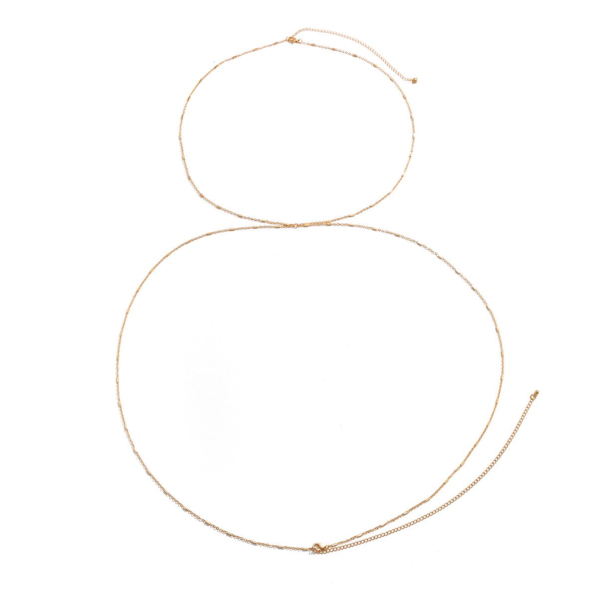 Jewelry Simple Cross Sexy Thin Chain Body Chain Women's Versatile Geometric Metal Clothing Chain