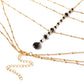 Jewelry personality simple tassel body chain feminine multi-layer handmade crystal necklace clothing chain