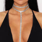 131 necklace choker claw chain tassel long fashion necklace rhinestone sparkle night party necklace