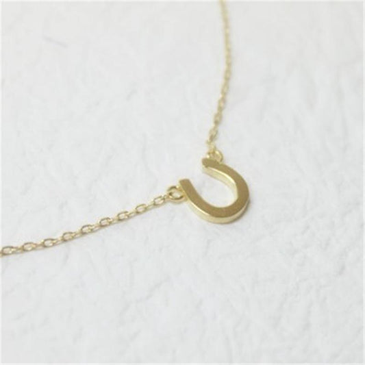 Necklace Horseshoe Smart Pendant Simple Fashion Clavicle Chain Necklace Tanabata Gift U-shaped Necklace
