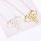 Hollow Elephant Head Necklace Female Lucky Elephant Pendant Necklace
