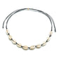 Bohemian shell necklace cotton thread knotted CCB retractable shell necklace hair accessories jewelry multi-purpose