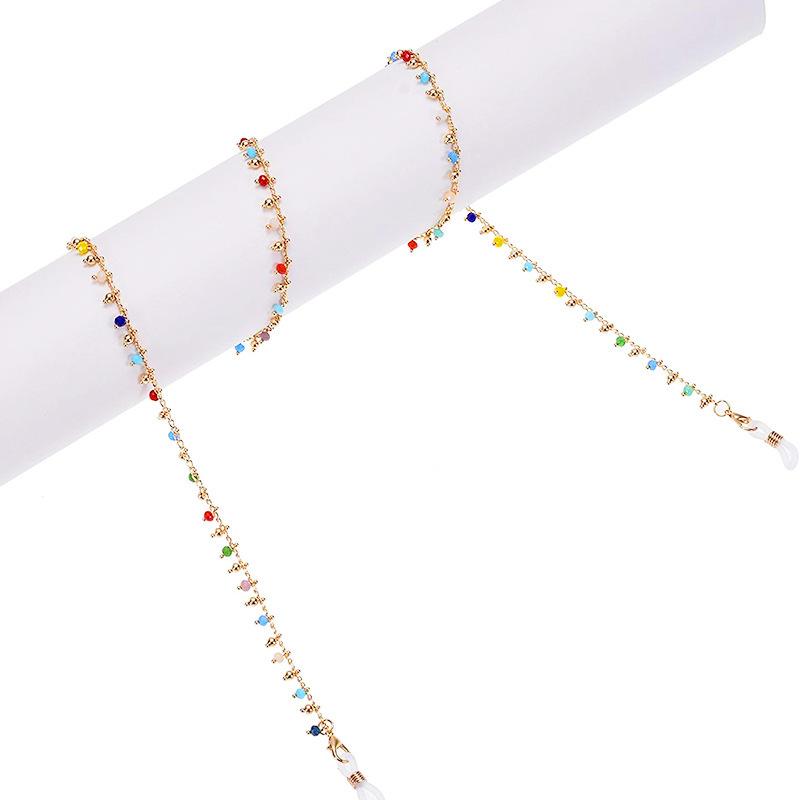 Glasses chain fashion color porcelain bead chain mask glasses chain anti-drop lanyard sunglasses glasses chain