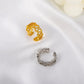Creative woven mesh metal sun ring ins hip-hop cold street trend hollow ring female