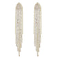 Explosive models full of diamond tassels long earrings fashion temperament show face small earrings ladies accessories