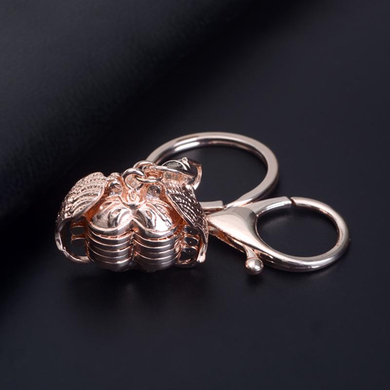 Can open peach heart-shaped multi-layer photo box photo pendant key chain love folding necklace jewelry