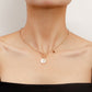 Jewelry trend alloy mini white mother-of-pearl sun pendant necklace female punk collarbone sweater chain