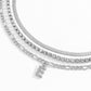 Jewelry Hip Hop Diamond Letter E Pendant Necklace Female Retro Metal Snake Bone Chain Necklace
