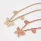 N9244 Personality Hip Hop Diamond Butterfly Necklace Fashion Retro Art Necklace Creative Geometric Necklace Female