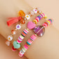 Jewelry Bohemian color soft pottery love tassel bracelet set female simple niche ins