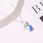 Necklace Personality Hollow Diamond Kitten Clavicle Chain Sweet Opal Cat Pendant