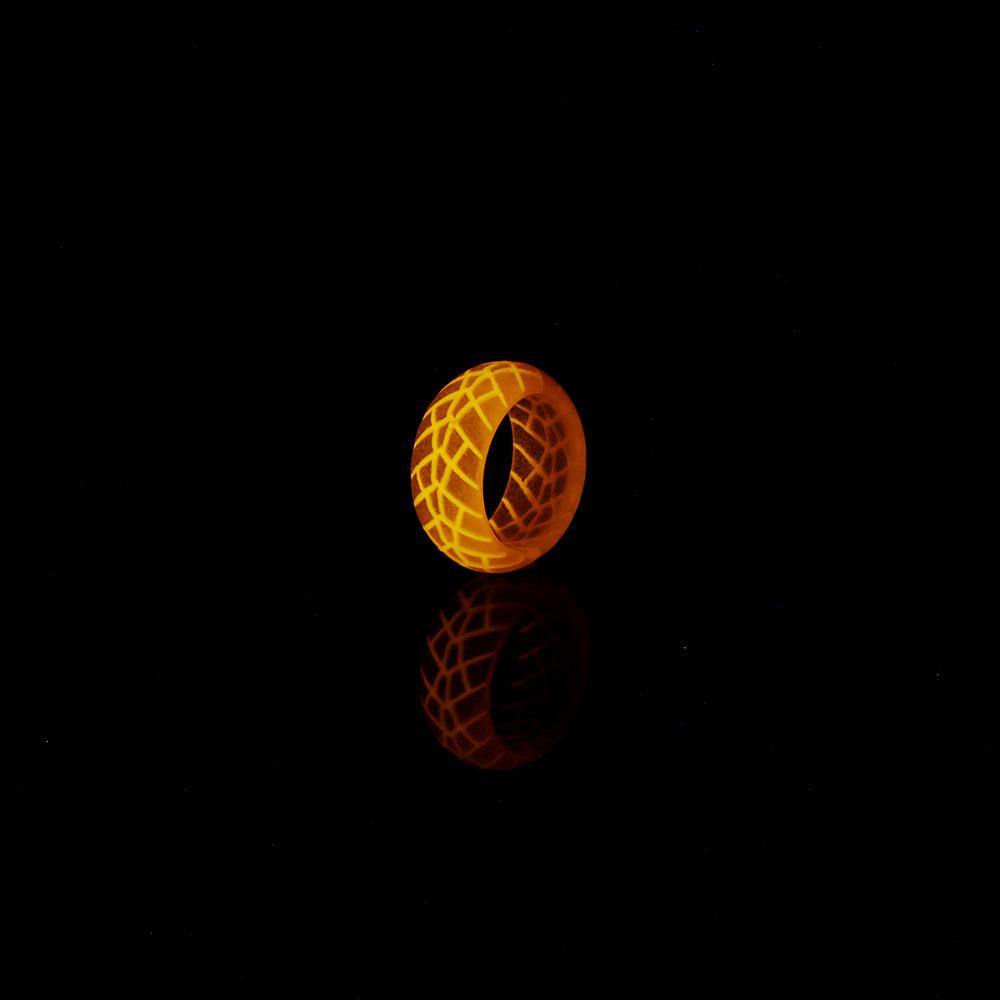 Explosive retro fashion tire pattern Mori resin luminous ring