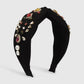 F4578 heavy industry elegant and fashionable headband palace light luxury pearl rhinestone retro cross hairpin headband