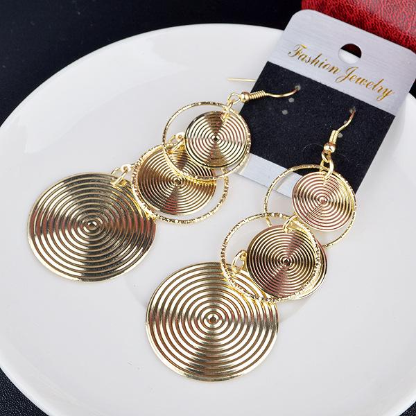 Exaggerated Atmospheric Disc Circle Multi-layered Ladies Earrings Indian Retro Earrings