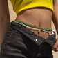 Jewelry Trend Mixed Color Rice Beads Waist Chain Female Beach Vacation Shell Pendant Body Chain Set