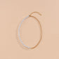 Fashion Asymmetric Twist Chain Clavicle Chain Necklace Shaped Imitation Pearl Necklace Accessories