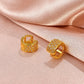 Temperament Diamond Geometric Earrings Fashion Personality Simple Metal Round Earrings Net Red Versatile Earrings Women