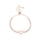 Fashionable Rose Gold Heart Zircon Bracelet Small Fresh Simple Diamond Ladies Bracelet Bracelet