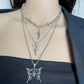 Temperament ball chain trendy female clavicle chain fashion little angel necklace personality cross butterfly pendant necklace