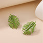 Ins hollow leaf earrings female fashion Mori super fairy creative leaf earrings personality temperament earrings