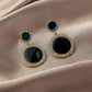 Ornament simple full diamond round temperament drop earrings women's fashion all-match flash diamond earrings jewelry