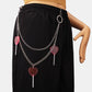 Hip Hop Acrylic Heart Lollipop Pendant Waist Chain Fashion Cool Metal Double Pants Chain
