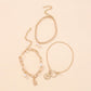 B1257 Fashion Jewelry Retro Alloy Pearl Hand Decoration Personality Simple Letter Bracelet Set