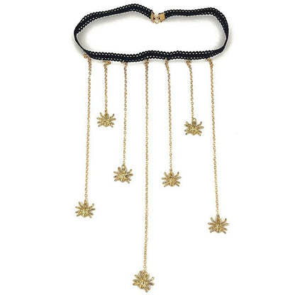 Jewelry long tassel spider chain leg chain female exaggerated metal insect spider thigh chain