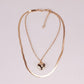 Jewelry Exaggerated Elegant Peach Heart Necklace Popular Disc Multi-layer Separable Necklace Set Chain