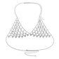 Jewelry Sexy Rhinestone Tassel Geometric Body Chain Beach Babes Sweet Cool Bikini Chest Chain Female
