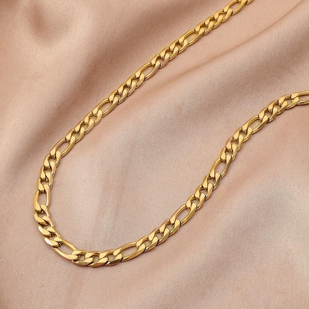 Men's Stainless Steel Titanium Steel Plated 18K Gold Short Necklace Simple and Elegant Clavicle Chain Accessories Year