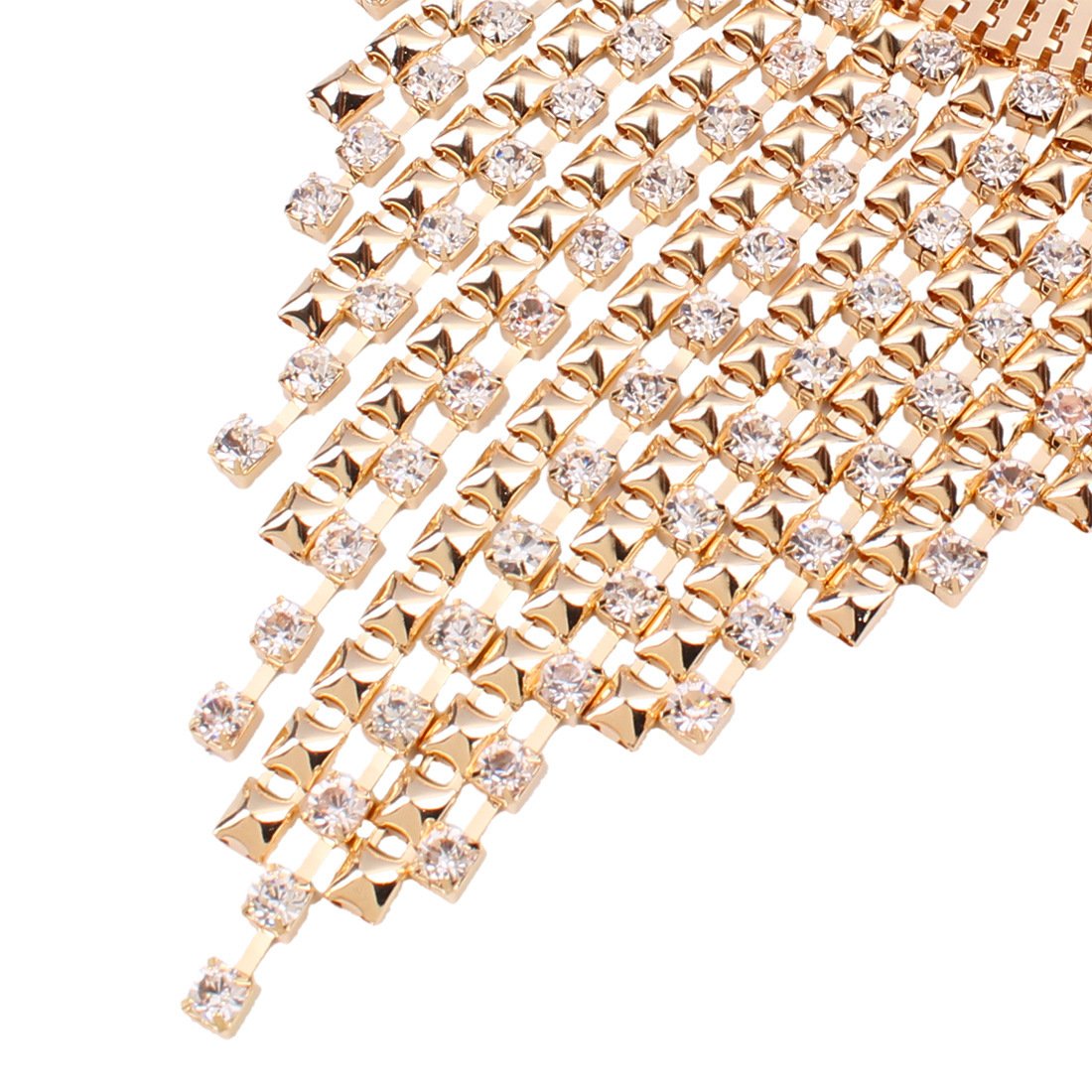 N3589 street shot with the same creative fashion multi-layer tassel diamond necklace earrings collar jewelry