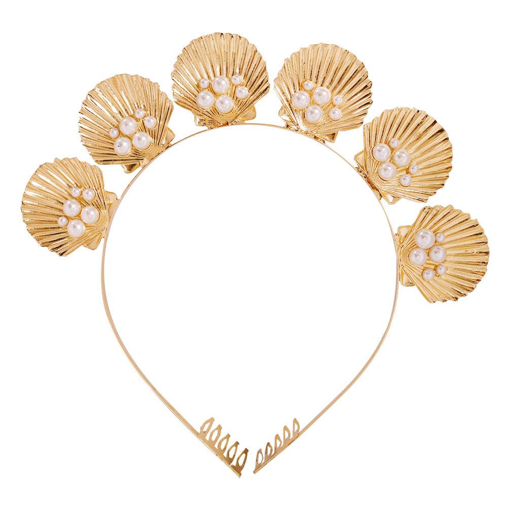 2F746 personalized alloy shell headband is specially for creative seaside holiday hairpin hair accessories