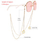 Mask hanging chain glasses hanging chain glasses chain mask chain glasses metal plating heart-shaped hanging chain