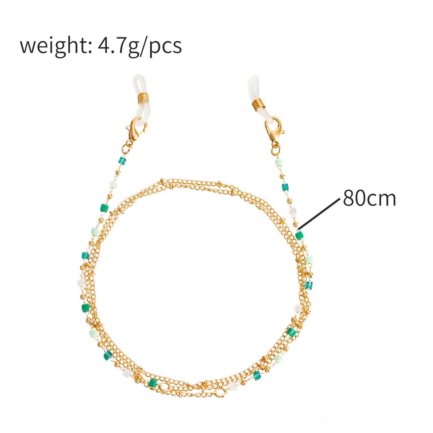 Glasses chain mask hanging chain fashion colorful crystal glasses hanging chain sun glasses chain