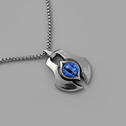 Domineering Trend Devil's Eye Pendant Fashion Stainless Steel Titanium Steel Simple Temperament Men's Indifferent Necklace