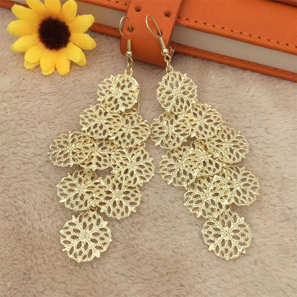 Christmas Earrings Exaggerated Earrings Multilayer Snowflake Earrings Ornaments