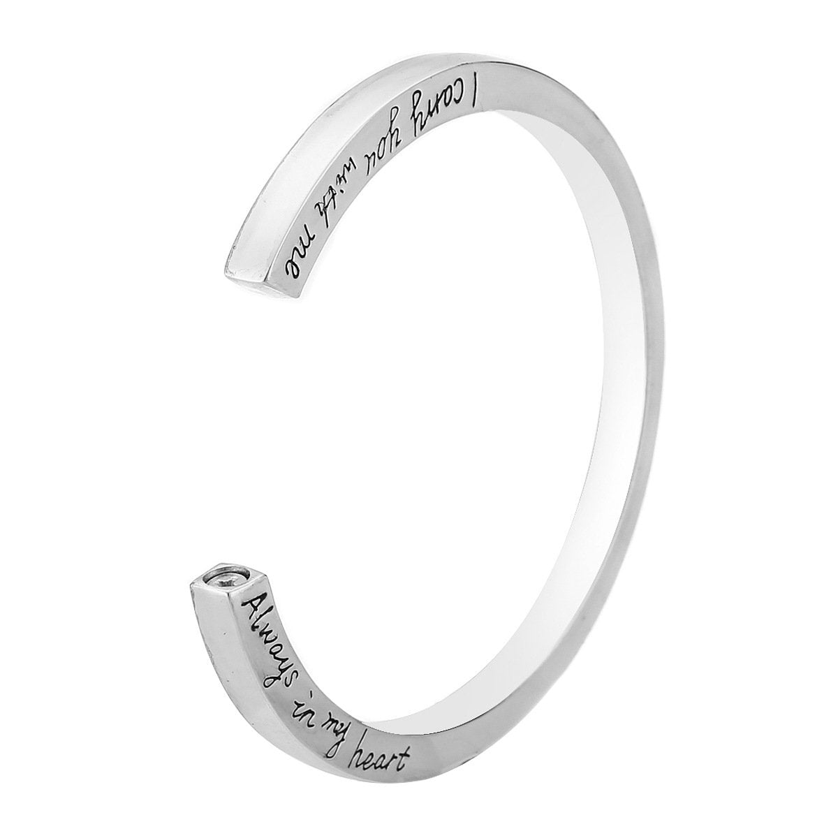 Always in myheary simple glossy letter urn open bracelet miss loved ones can open the bracelet