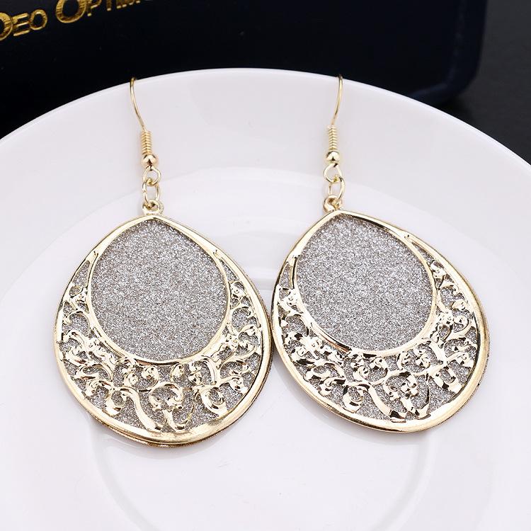 Exaggerated Swing Earrings Palace Vintage Frosted Earrings