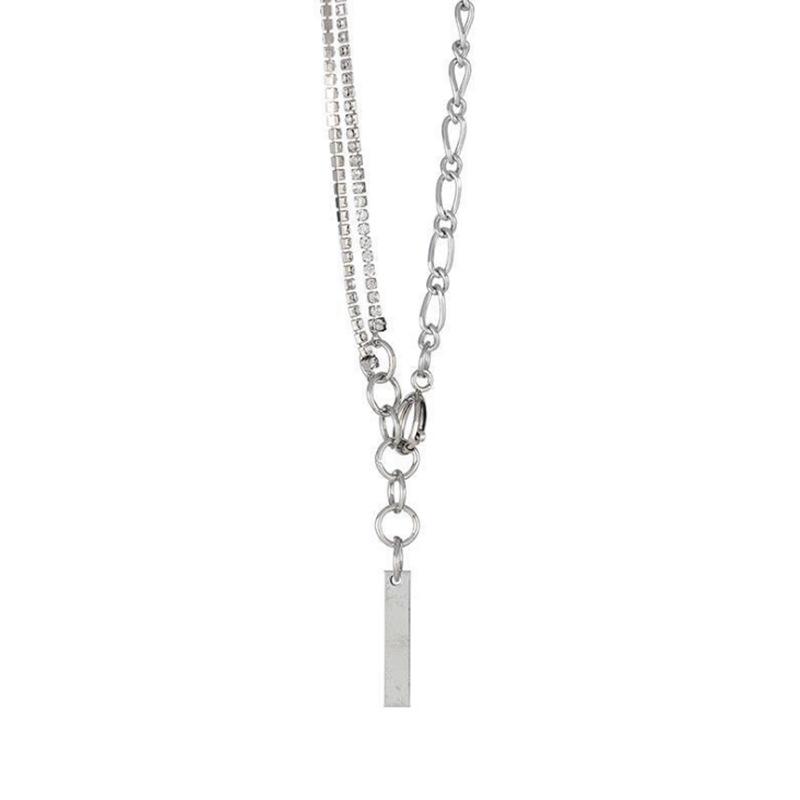 Designer tassel pendant jewelry flash diamond crystal collar necklace choker cold collarbone chain